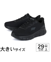 大きいサイズ【31cm】SKECHERS スケッチャーズ SLIP-INS BOBS B FLEX GLACIAL EDGE スリップインズ ボブス B フレックス グレイシャル エッジ 118113-BBK ブラック