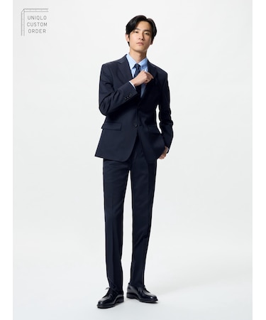 ストレッチウールスリムフィットパンツ