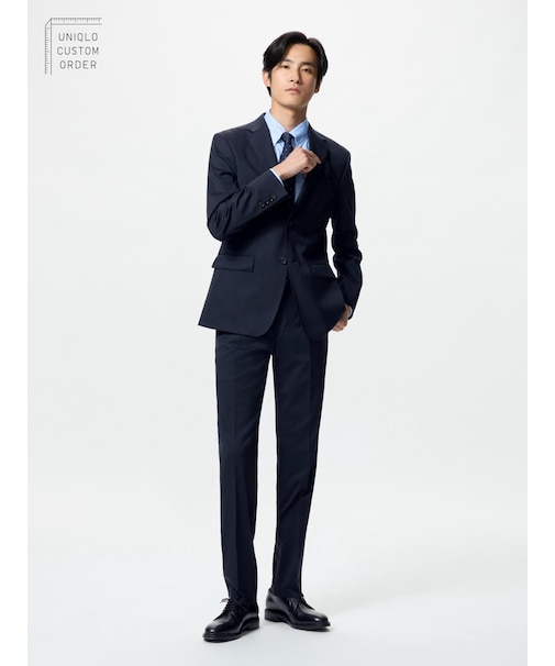 ストレッチウールスリムフィットパンツ