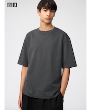 エアリズムコットンオーバーサイズTシャツ/5分袖