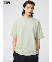 エアリズムコットンオーバーサイズTシャツ/5分袖