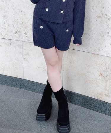 ニットショートパンツ