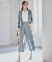 セットアップ スーツ ウォッシャブル ジャケット ワイドパンツ OL 通勤服 入学式 卒業式
