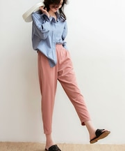 ロングシーズン対応ウエストゴムイージークロップドパンツ