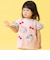 いちご総柄袖フリルリボンTシャツ