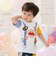 サスペンダー柄アップリケTシャツ