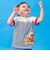 お座りアンパンマン切替ボーダーTシャツ