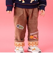 裾折り返しニットコールパンツ