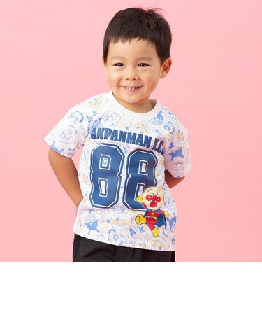 総柄ナンバー半袖Tシャツ