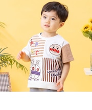 パッチワーク半袖Tシャツ