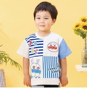 パッチワーク半袖Tシャツ