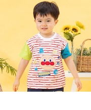 アンパンマンお顔ボーダー半袖Tシャツ