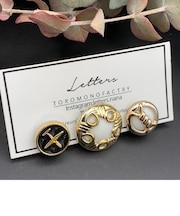 アンティークボタンピアス