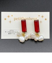 カラースクエア×パールピアス