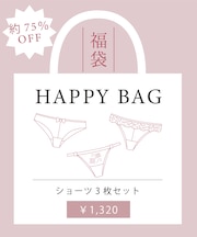 ノーマルショーツ3枚セットハッピーバッグ アソート お買い得 かわいい 6000円相当