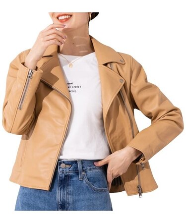 本革 ダブルライダースジャケット レディース DRY02LB