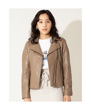 本革 ダブルライダースジャケット レディース DRY02LB