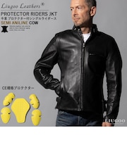 本革 プロテクター付シングルライダースジャケット メンズ SRS21A モーターサイクル レーシング