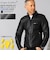 Liugoo Leathers 本革 メッシュレザーシングルライダース メンズ SRS24A