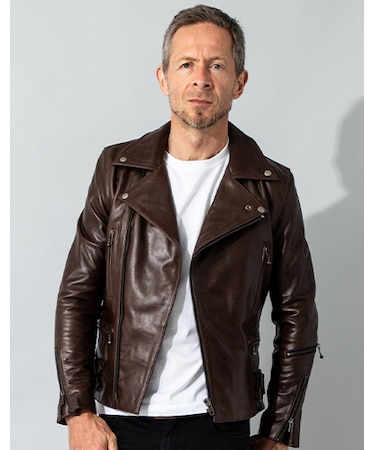 Liugoo Leathers 本革 UKダブルライダースジャケット 着脱ライナー DRY02A