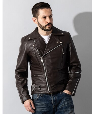 Liugoo Leathers 本革 UKダブルライダースジャケット 着脱ライナー DRY02A
