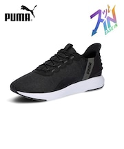 プーマ スニーカー メンズ レディース スリッポン 厚底 ハンズフリー 黒 PUMA ソフトライド クルーズ イーズイン ランニングシューズ 軽量 ワイド幅 311997