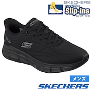 スケッチャーズ スリップインズ メンズ スニーカー スリッポン 手を使わずに履ける 靴 ノーマル幅 SKECHERS Slip-ins BOBS Sport B Flex Smooth Edge ボブス スポート 118116