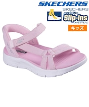 スケッチャーズ キッズ ジュニア サンダル 女の子 ゴーウォーク ハンズフリー 面ファスナー ノーマル幅 SKECHERS 303028L