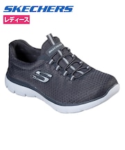 スケッチャーズ レディース スリッポン スニーカー 靴 サミッツ SKECHERS Summits 12980 軽量 ノーマル幅 ひもゴム