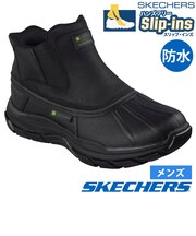 スケッチャーズ スリップインズ メンズ 防水 防滑 ブーツ ジョンディア ウォータープルーフ リラックスドフィット リスペクテッド ラングドン SKECHERS Slip-ins ハンズフリー ノーマル幅 256133