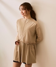 FILA/フィラ ラッシュガード レディース 体型カバー おしゃれ ラッシュパーカー フード無し UVカット 日焼け対策