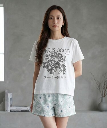 OceanPacific/オーシャンパシフィック 4点セット水着 バックスリットTシャツ ショートパンツ ラッシュT ラッシュガード