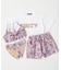 RUSTY/ラスティ  トロピカルフラワーラッシュTシャツ付き 水着4点セット ショートパンツ UVカット