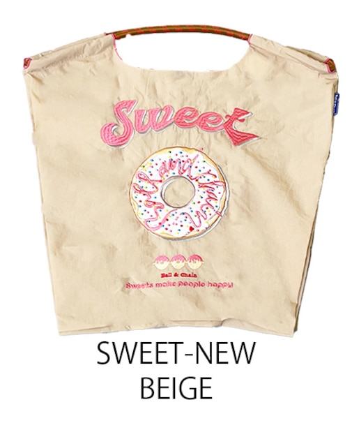 【Ball&Chain/ボールアンドチェーン】SWEET-NEW(M) 刺繍エコバッグ