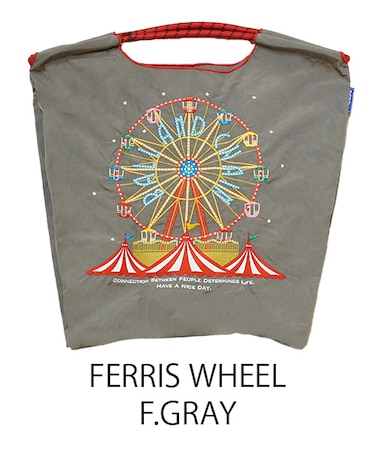 【Ball＆Chain/ボールアンドチェーン】FERRIS WHEEL(M) 刺繍エコバッグ