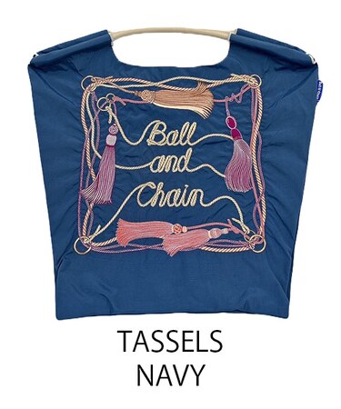 【Ball＆Chain/ボールアンドチェーン】TASSELS(M) 刺繍エコバッグ