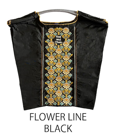 【Ball&Chain/ボールアンドチェーン】FLOWER LINE(M) 刺繍エコバッグ