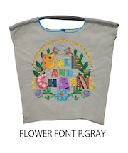 【Ball&Chain/ボールアンドチェーン】FLOWER FONT(M) 刺繍エコバッグ
