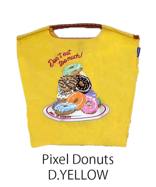 【Ball＆Chain/ボールアンドチェーン】Pixel Donuts(M) 刺繍エコバッグ