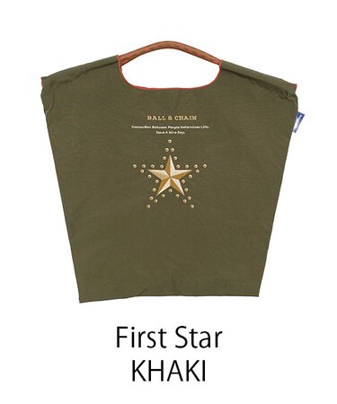 【Ball&Chain/ボールアンドチェーン】fast Star(M) 刺繍エコバッグ