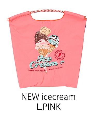 【Ball&Chain/ボールアンドチェーン】NEW icecream(M) 刺繍エコバッグ