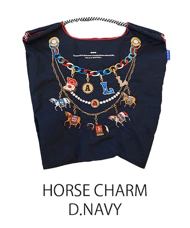 【Ball&Chain/ボールアンドチェーン】HORSE CHARM(M) 刺繍エコバッグ
