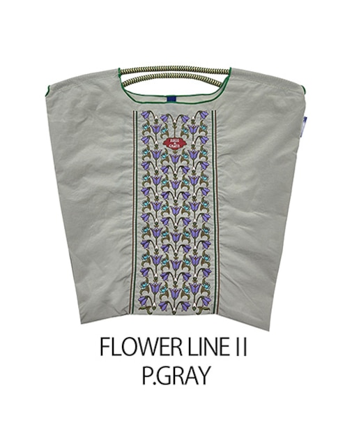【Ball＆Chain/ボールアンドチェーン】FLOWER LINE||(M) 刺繍エコバッグ