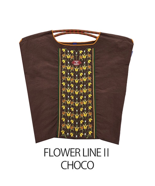 【Ball＆Chain/ボールアンドチェーン】FLOWER LINE||(M) 刺繍エコバッグ