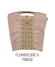 【Ball&Chain/ボールアンドチェーン】FLOWER LINE||(M) 刺繍エコバッグ