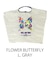 【Ball＆Chain/ボールアンドチェーン】FBL FLOWER BUTTERFLY(L)刺繍エコバッグ