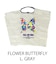 【Ball＆Chain/ボールアンドチェーン】FBL FLOWER BUTTERFLY(L)刺繍エコバッグ