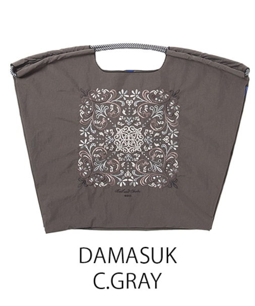 【Ball&Chain/ボールアンドチェーン】DAMASUK(L) 刺繍エコバッグ