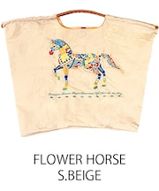 【Ball&Chain/ボールアンドチェーン】FHL FLOWER HORSE(L) 刺繍エコバッグ