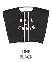 【Ball&Chain/ボールアンドチェーン】LINE刺繍(L) 刺繍エコバッグ